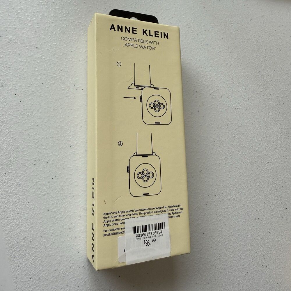 NWT Anne Klein Chain Link Apple Watch Compatible Band Strap Fits 42/44/45/49mm - Picture 2 of 3